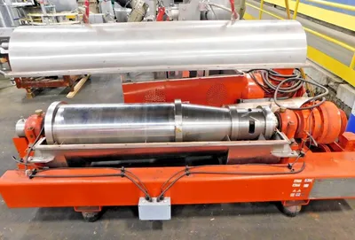 SCI LW 350 x 1550mm oilfield decanter centrifuge skid, 304SS.