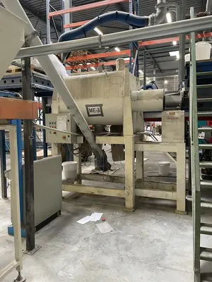 USED KEK GARDNER MIXER 1000L PLOUGSHARE + BAGGING UNIT
