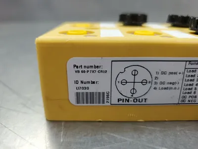 Turck VB 60-P7X7-CS12 Multibox Eurofast 6 Port 5PIN Module. 5E-16