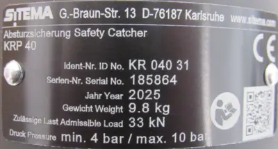 NEW SITEMA KRP40 SAFETY CATCH KR04031