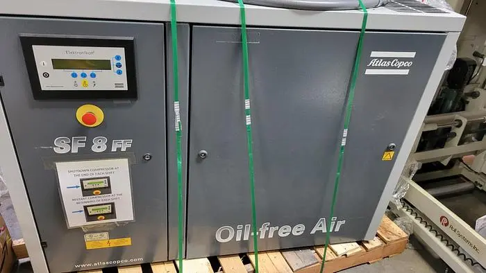 Used 2007 ATLAS COPCO 2007 ATLAS COPCO SF8 FF 10 HP ROTARY SCROLL OIL FREE AIR COMPRESSOR WITH DRYER Air Compressors (Misc) Nevada US | Dawson Machinery #445564