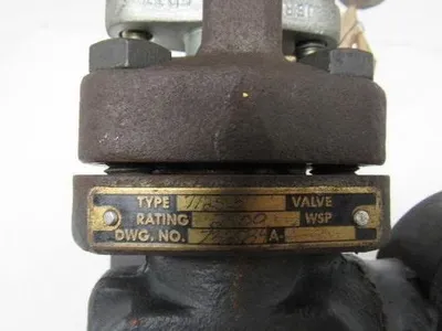 Jerguson 7/25B 3/4"x 3/8" Flanged Chain Actuated Right Angle Valve 2500 WSP / NE