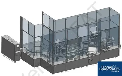 New | in-Stock Bausch+Ströbel Bausch+Ströbel Aseptic Vial Filling and Closing Line, FFV8024 with ME520 Tray Loader Aseptic Fillers Ohio US | Federal Equipment Company #1414183