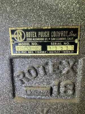 1962 ROTEX PUNCH COMPANY 18-AK62 Stamping Presses | MD Equipment Services LLC (5)