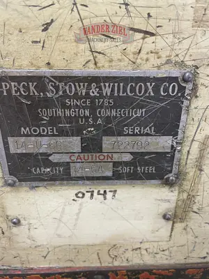 Used PEXTO 14-U-6G Sheet Metal Shears Michigan US | Vander Ziel Machinery Sales #483387