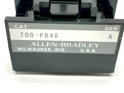 700-PB40 | Allen Bradley  Ser. A Second Deck Auxiliary Contact - Used