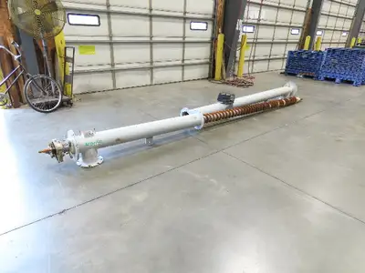 Dynamic Air Accu-Flo 495 7"x 16' Screw Feeder Bulk Conveyor Auger  -No Drive-