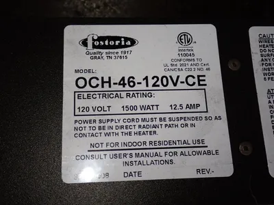Used FOSTORIA OCH46120VCE Miscellaneous MRO Ohio US | HGR 24 #941306