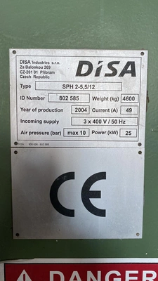 DISA Twin Chamber Spinner Hanger Shot Blaster, in good working condition, VIDEO