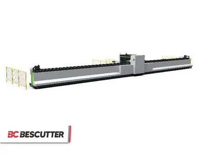 2026 Bescutter Hytube Titan TUBE CUTTER 6000W 20" Dia 4 Chuck Fiber Laser Pipe Cutting Machine