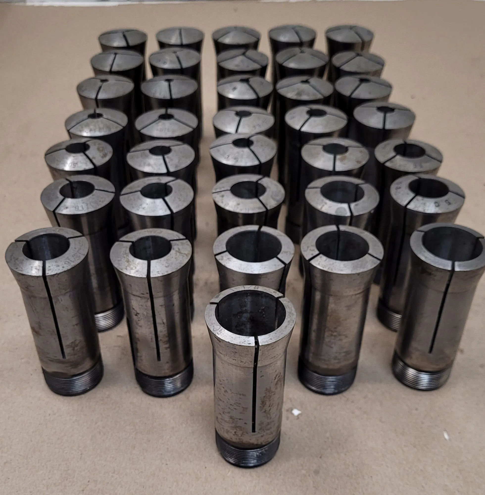 Set of 36 - 5C Collets - Various Sizes