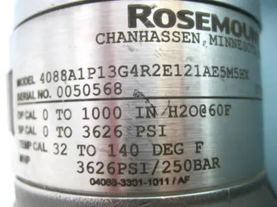 USED Rosemount 4088 A1P13G4R2E121AE5M5HX