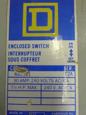 USED SQUARE D A87411