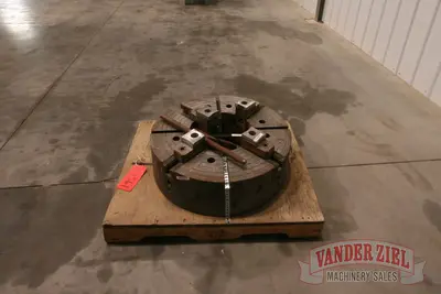 Warner & Swasey 4 Jaw 28" Chuck, 12" Spindle Bore