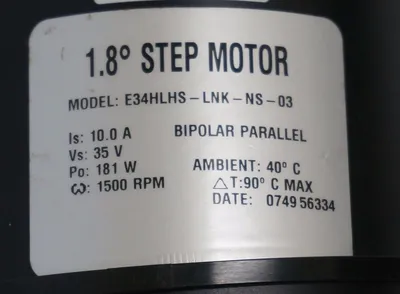 NEW PACIFIC SCIENTIFIC E34HLHS-LNK-NS-03 STEP MOTOR 10A, 35V, 181W, 1500RPM