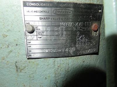 6" Consolidated Safety Relief Valve