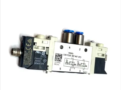 USED FESTO SOLENOID VALVE CLOSED 24V 574356 NO RIGHT SUB BASE
