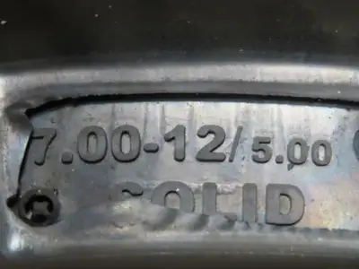 Rhino 7.00-12/5.00 Forklift Tire Resilient Solid Traction Black 25x7x12