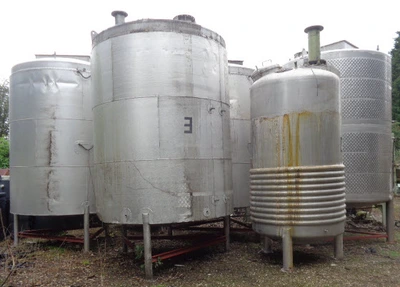 15,000L S/S JKTD  Vertical Enclosed Storage Tanks
