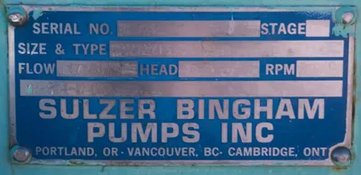 USED SULZER BINGHAM 12X12X15.5 MSD-D