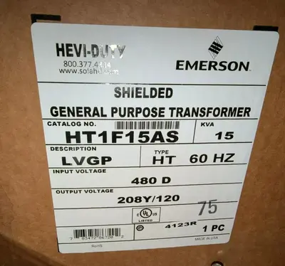 New | in-Stock EMERSON HT1F15AS Distribution Transformers Kentucky US | Aucto #1315683