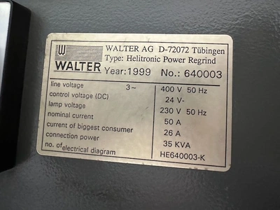 WALTER HELITRONIC POWER Tool & Cutter Grinders | Charter Auctions (21)