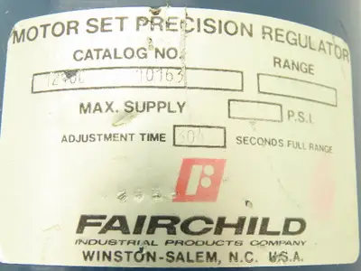 Fairchild 1210C 10163 Motorized Pneumatic Air Regulator 3/8"NPT 500 PSI