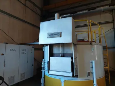 Electric furnace with a rotary hearth TYPE RHE-230/1000A with a water bath