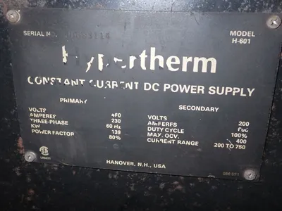 Used HYPERTHERM H601 Plasma Welders Ohio US | HGR 24 #1405182