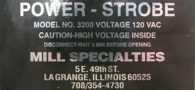 NEW MILL SPECIALTIES 3200 POWER STOBE 120V