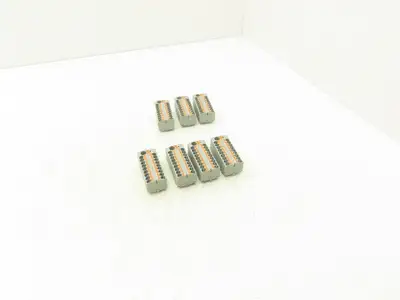 Phoenix Contact PTFIX-NS15/35 Terminal Block Gray 10 Wire 10mm² to 4mm² Lot of 7