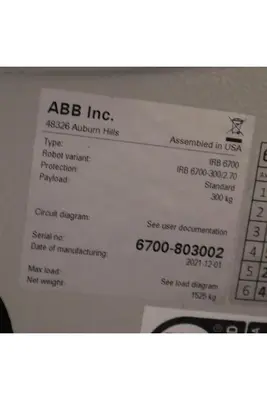 New | in-Stock ABB IRB 6700 Robotics Pennsylvania US | Global Equipment International, LLC #1457182