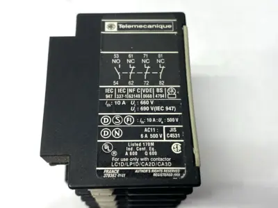 USED TELEMECANIQUE AUXILIARY CONTACT BLOCK 10A
