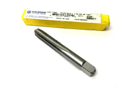 New | in-Stock Morse Cutting Tools Plug Tap 7500 M10 × 1.25 PLUG_D5 Taps & Dies Michigan US | Maverick Industrial Sales #1391725