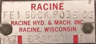 NEW RACINE FE1-SDCK-P03S-02 VALVE 250006 FE1SDCKP03S02