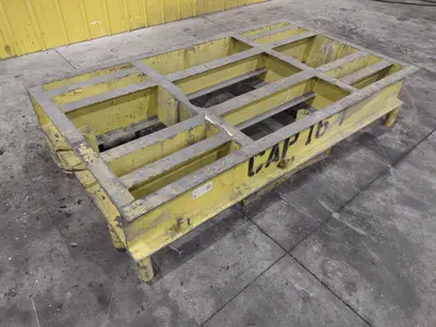 16 TON (32,000 LBS) x 46" x 80" HEAVY DUTY RAIL MOUNTED PORTABLE TRANSFER CART: YOBRO #24226