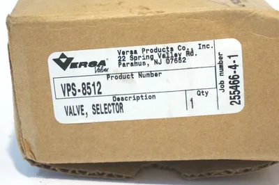 NEW VERSA VPS-8512 SELECTOR VALVE VPS8512