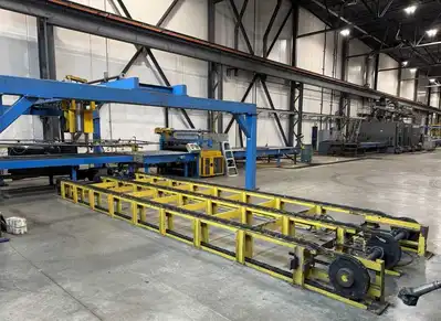 USED 2007 HILL ACME DUAL 36" X 40' OUTFEED CONVEYOR, ALLEN-BRADLEY MODEL