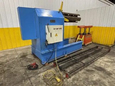 11,000 LBS X 51" SEN FUNG MODEL #UC4A MOTORIZED COIL REEL UNCOILER & COIL CAR: STOCK #23646