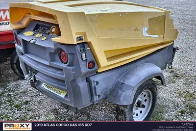 Used 2019 ATLAS COPCO XAS 185 KD7 Air Compressors, Portable Texas US | Proxy Equipment #1385409