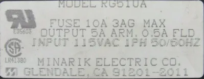 REFURBISHED MINARIK RG510A SPEED CONTROL BOARD
