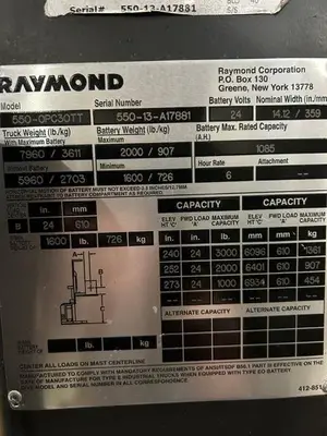 Used 2013 RAYMOND 550OPC30TT Misc Forklifts Illinois US | Somerset Equipment Sales #1543063