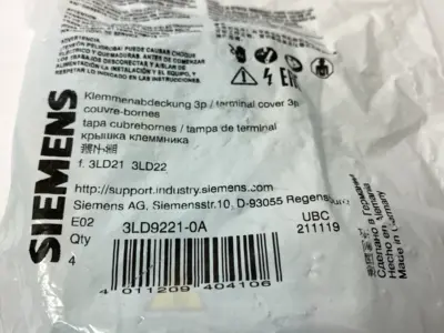 NEW SIEMENS TERMINAL COVER 3P, EMERGENCY ON-OFF SWITCH ACCESSORY PKG OF 4