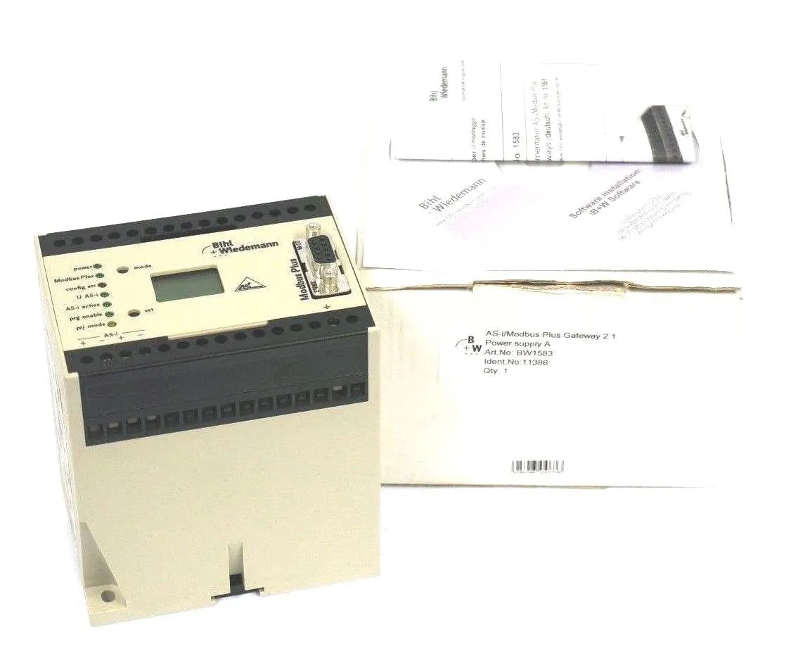 NEW BIHL + WIEDMANN BW1583 AS-I/MODBUS PLUS GATEWAY 2.1, 11386