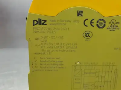 USED Pilz PNOZ 750105 s5 Safety Relay, 24VDC, 2n/o, 2n/ot