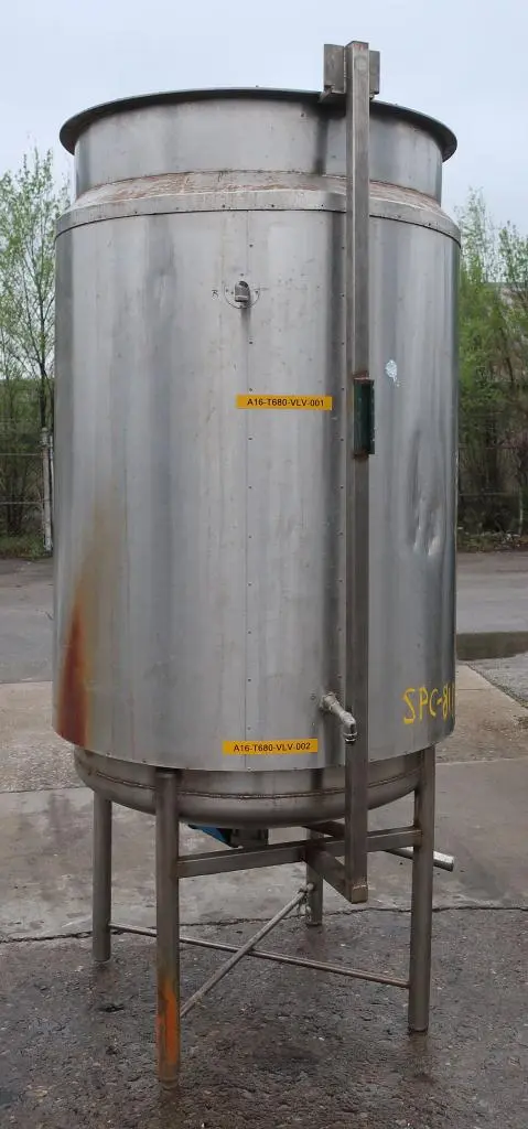 SPC8181  Tank 250 gallon vertical tank, Stainless Steel, dish