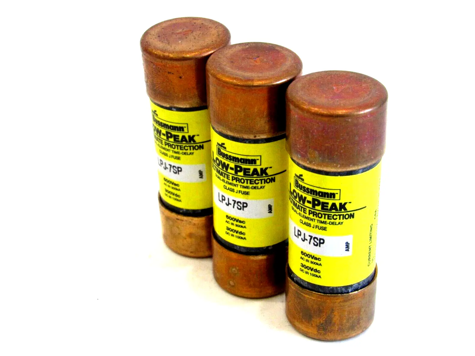 NEW LOT OF 3 BUSSMANN LPJ-7SP FUSES LPJ7SP