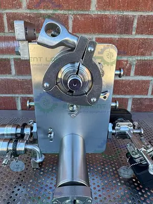 USED MILLIPORE STAINLESS STEEL PELLICON FILTER HOLDER W/ ITT VALVES, ACTUATOR