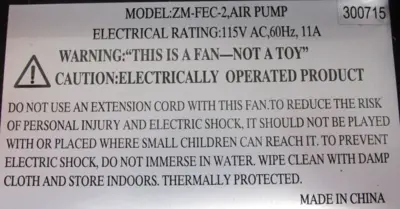 NEW ZOOM ZM-FEC-2 AIR PUMP 115V 2HP ZMFEC2