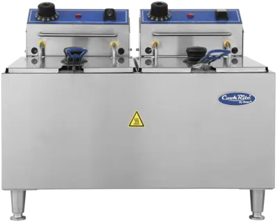 New | in-Stock Atosa New Atosa ACEF-32 32lb Electric Countertop Deep Fryer (Dual Tank) 240V Cookers / Coolers / Fryers Illinois US | Falcon Restaurant Supply #1375613